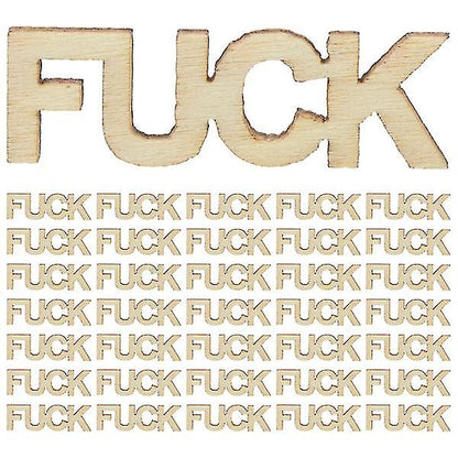 100pcs Fuck Wooden Cutout Letter Piece