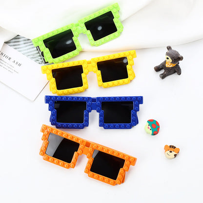 ABS Cute and Funny Building Block Mosaic Sunglasses