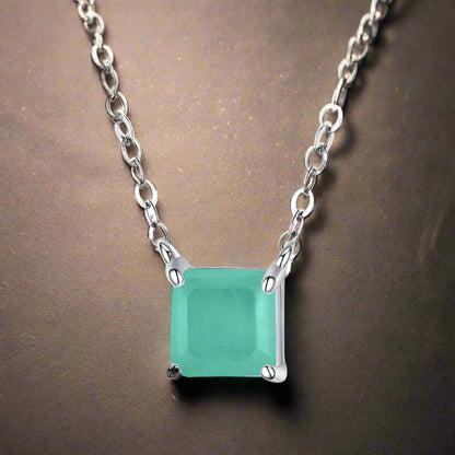 925 Silver Paraiba Tourmaline Necklace