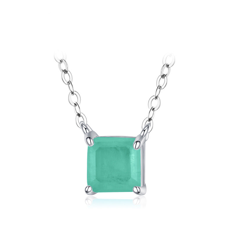 925 Silver Paraiba Tourmaline Necklace