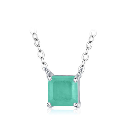 925 Silver Paraiba Tourmaline Necklace