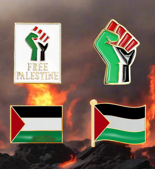 4pcs Palestine Flag Brooch Pin Badge