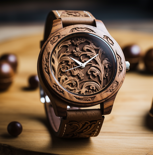 Woodgrain Carved Surface Watch