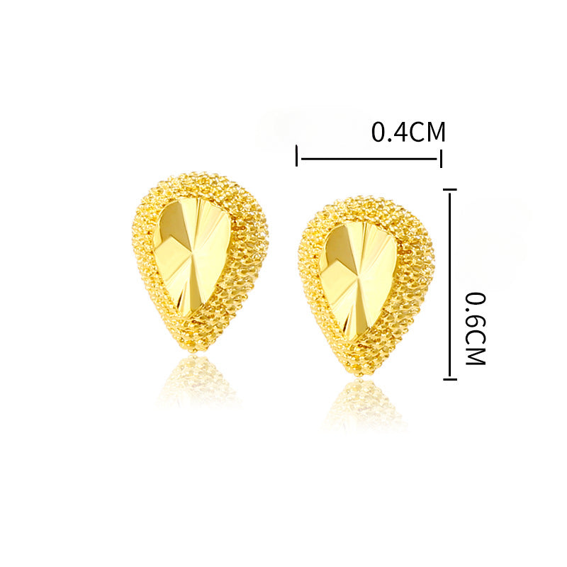 24K Gold Plated Alloy Car Flower Drop Earrings