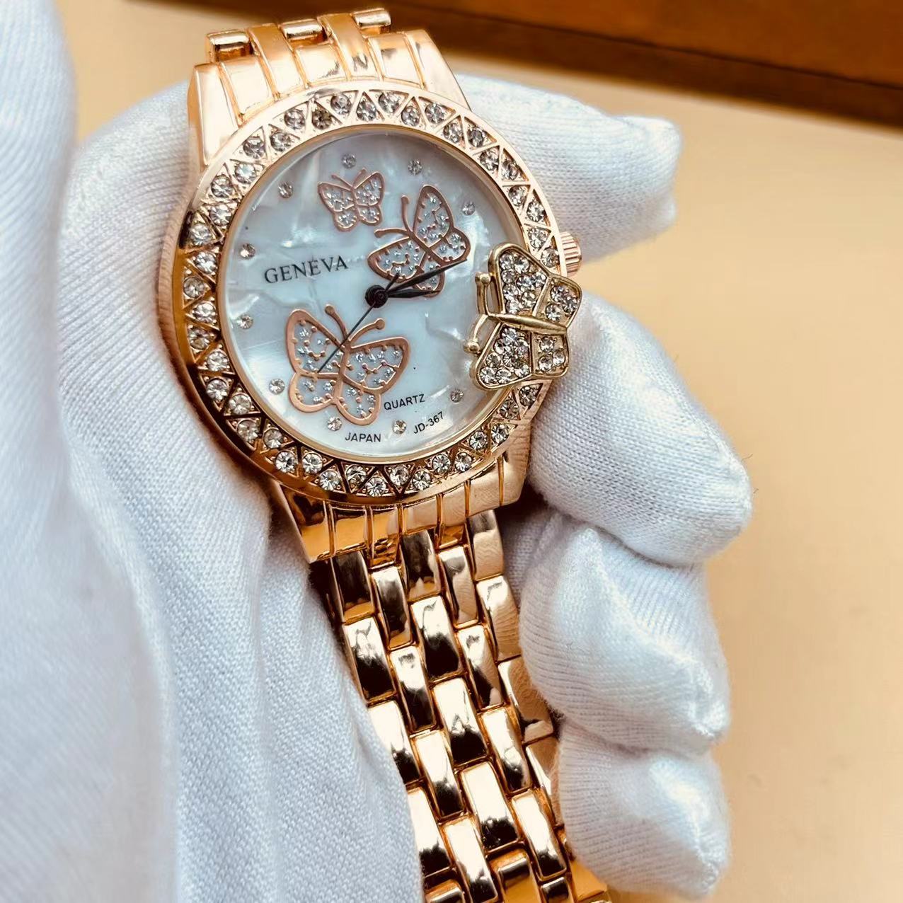 Women's Gold Butterfly Watch