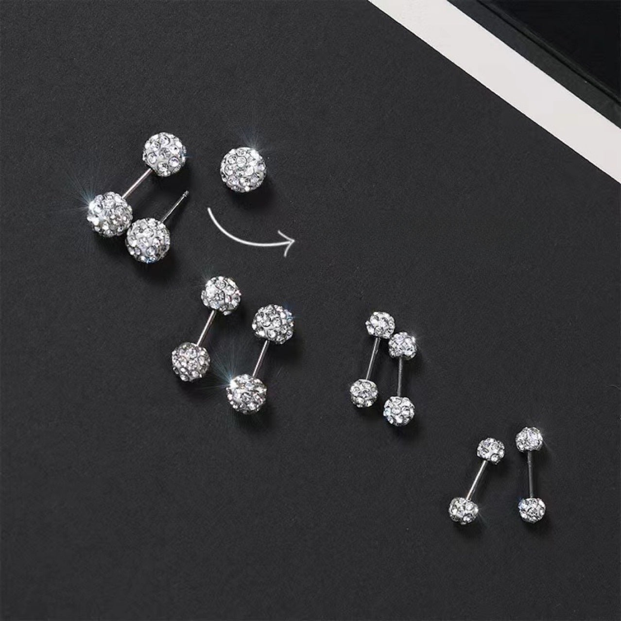 10PCS Soft Clay Full Diamond Ball Titanium Steel