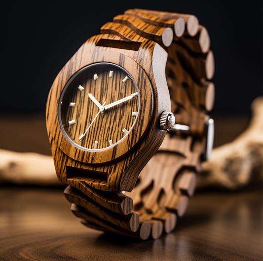 Lightweight Textured Wooden Watch