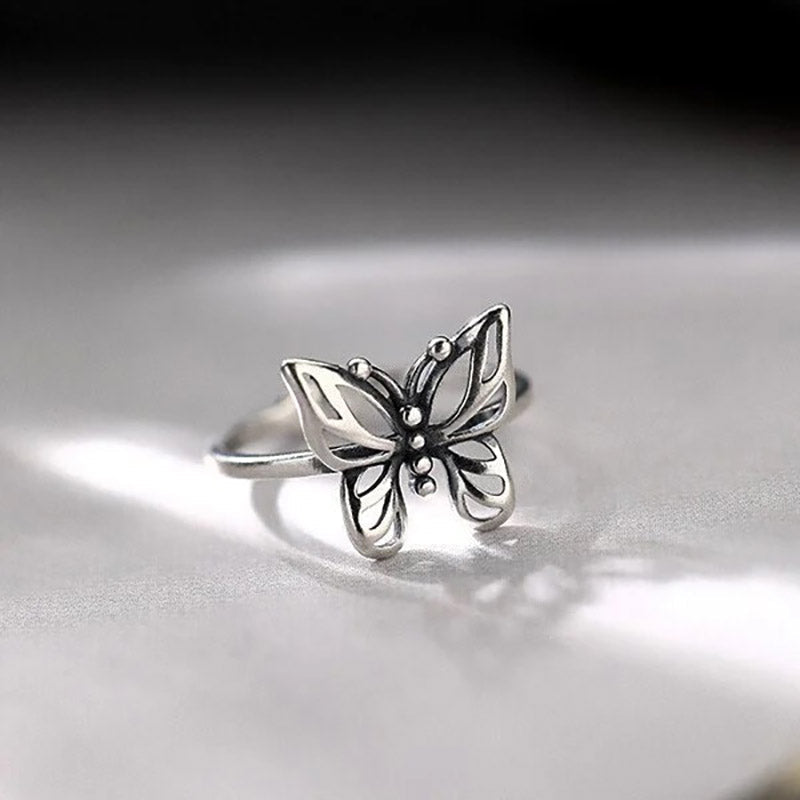 🦋 Sterling Silver Vintage Butterfly Ring