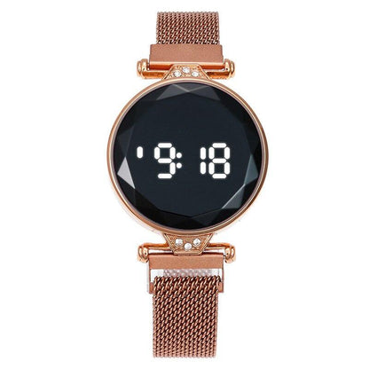 Women Milanese Magnetic Strap LED Digital Sport Watches