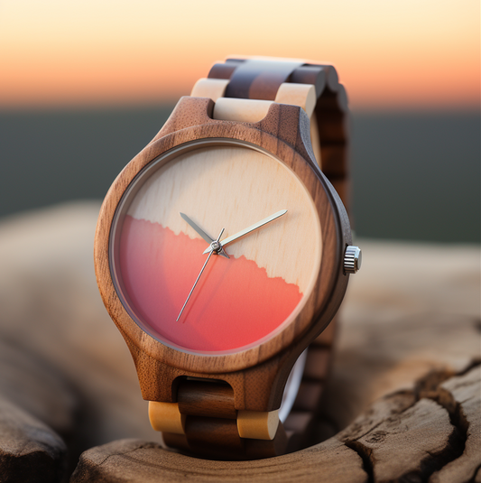 Dusk-Styled Wooden Watch