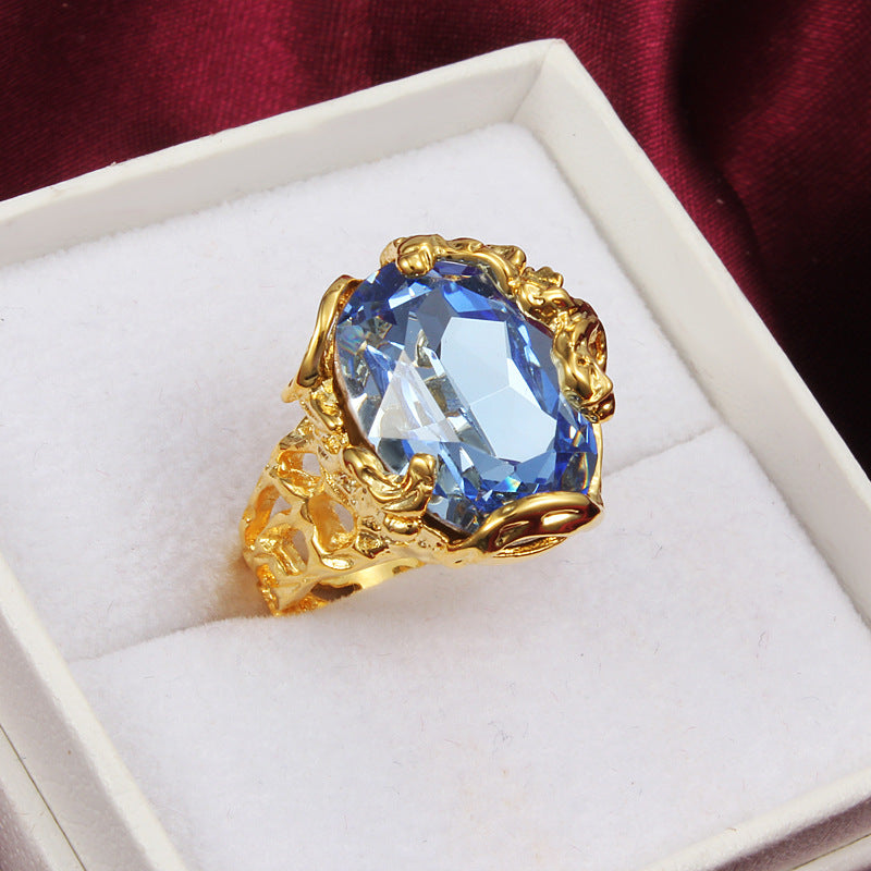 18K Gold Plated zircon ring