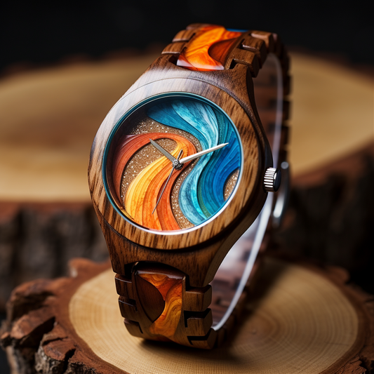 Abstract Surface Wooden Watch