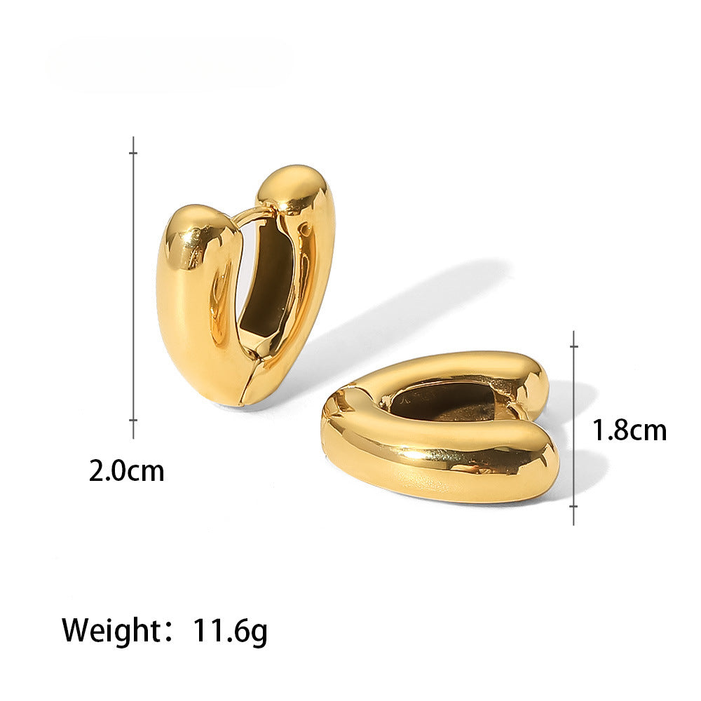 18K Gold Plated Stainless Steel Twisted Earrings