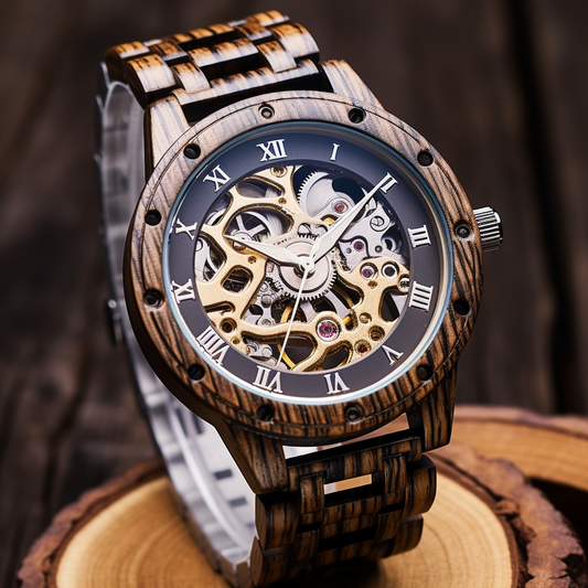 Classic Vintage Wooden Mechanical Watch