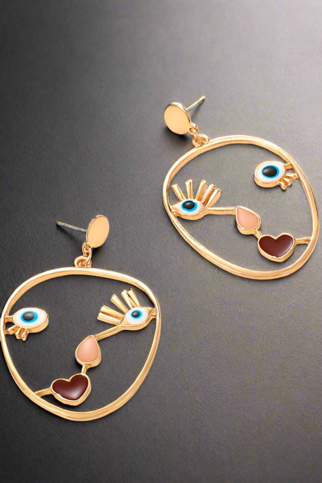 Abstract Face Earrings