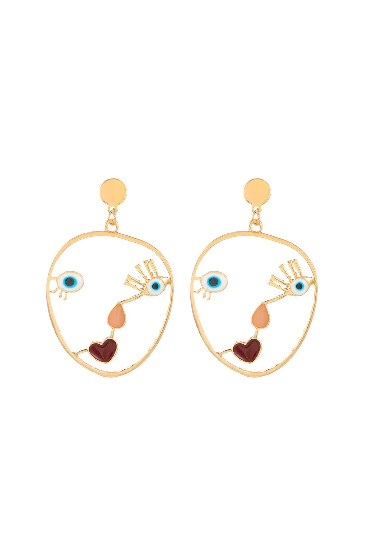 Abstract Face Earrings