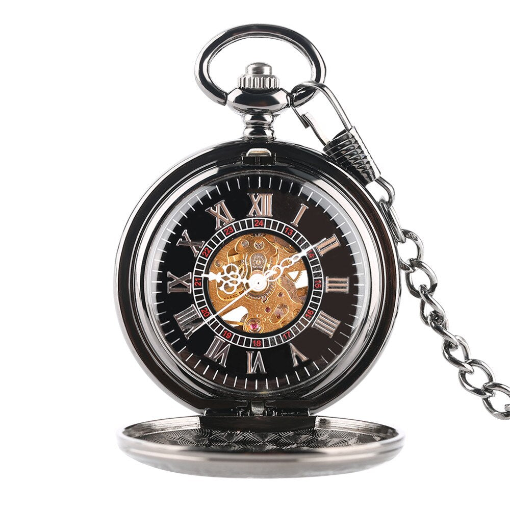 Black Heart Pocket Watch