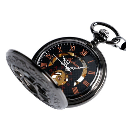 Black Pocket Watch Clover