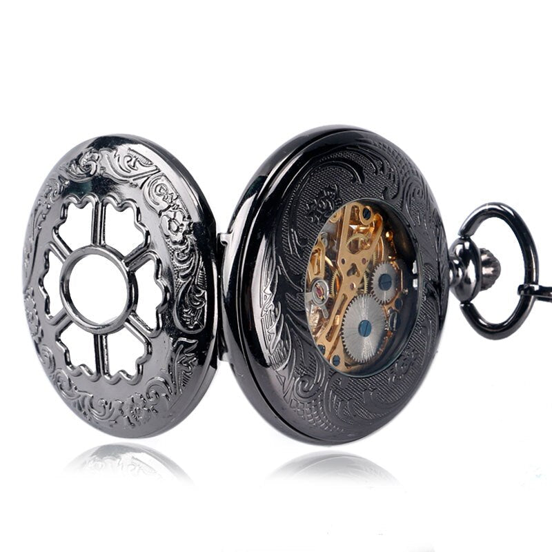 Black Pocket Watch Clover