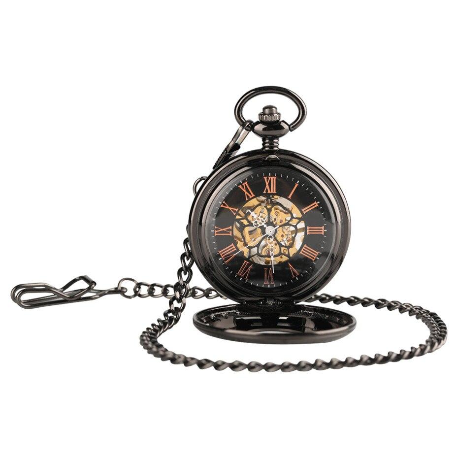 Mechanical Black Steampunk Pocket Watch