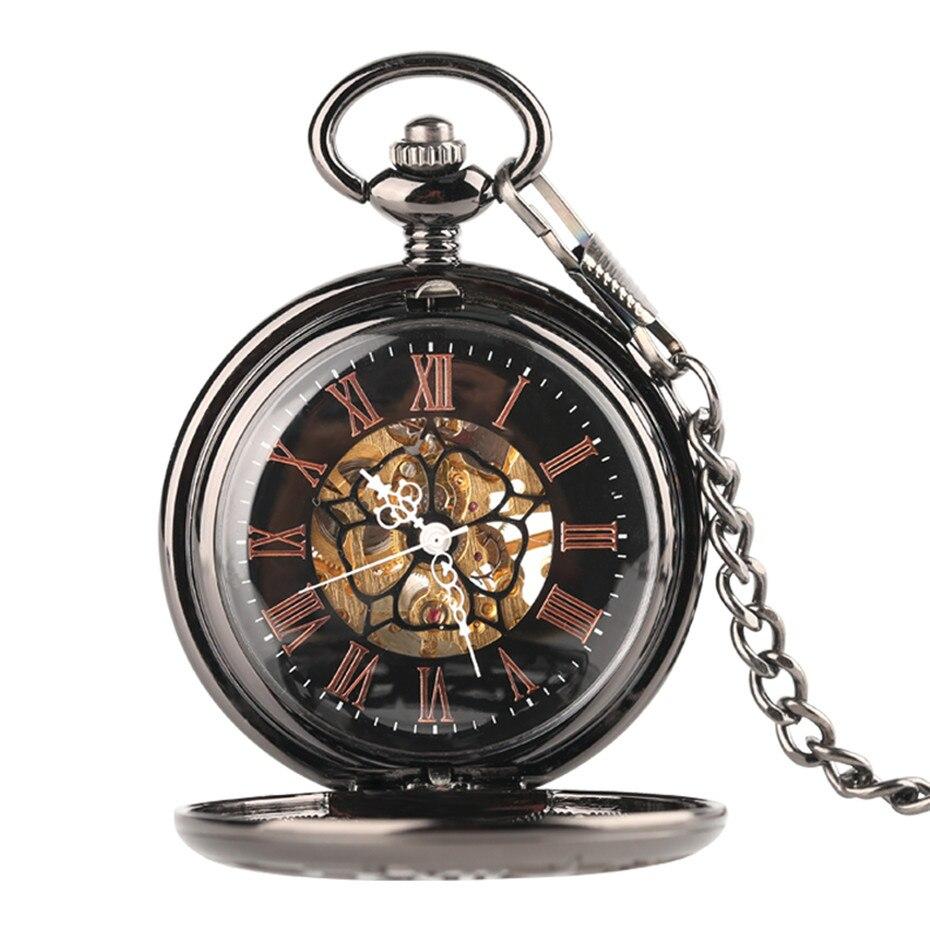 Mechanical Black Steampunk Pocket Watch