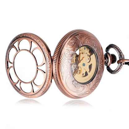 Bronze Flower Pocket Watch