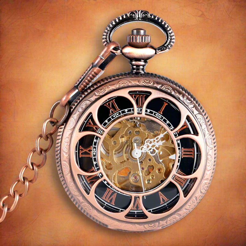 Bronze Flower Pocket Watch