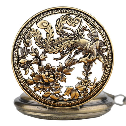 Mechanical Charming Phoenix Pocket Watch