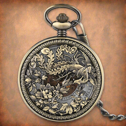 Mechanical Charming Phoenix Pocket Watch