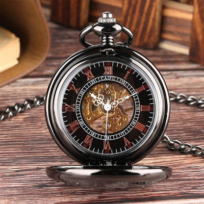 Mechanical Crane Pocket Watch