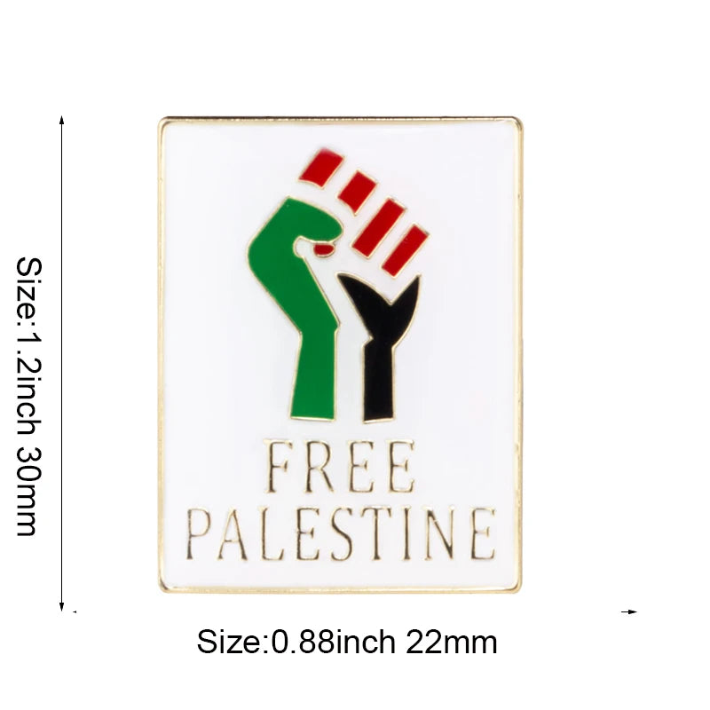 4pcs Palestine Flag Brooch Pin Badge