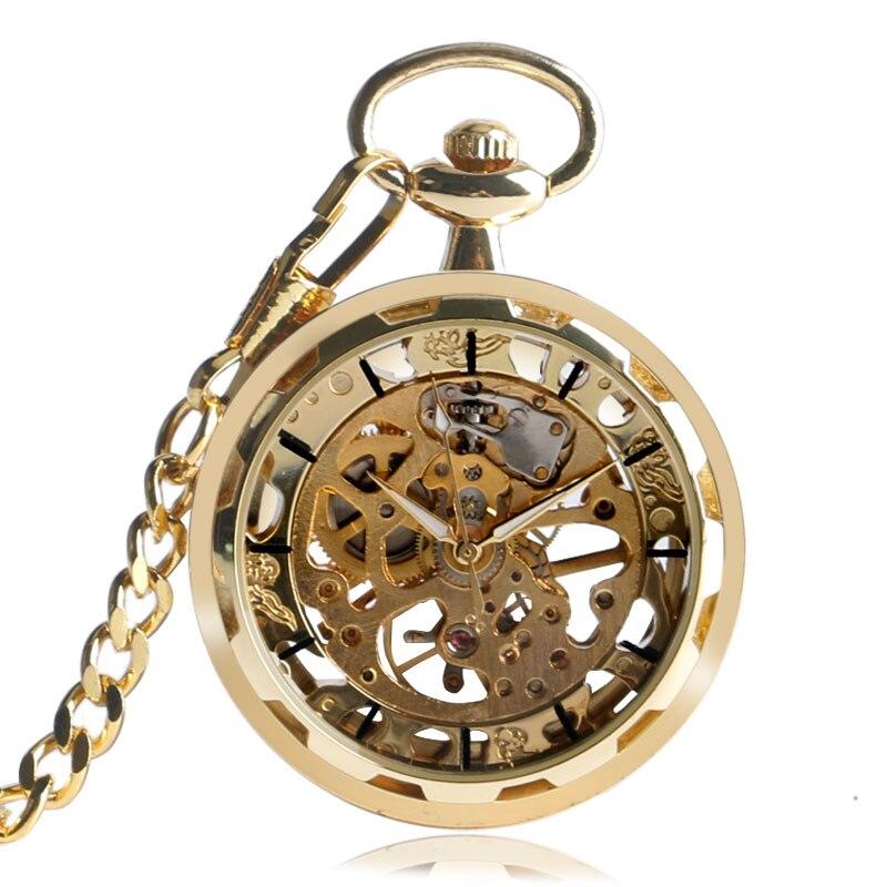 Gold Skeleton Pocket Watch