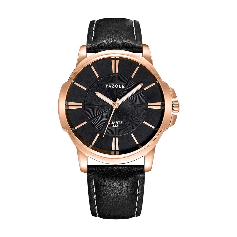 YAZOLE Brand Fashion Men Dress Watches Leather Strap Casual Watch