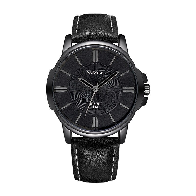 YAZOLE Brand Fashion Men Dress Watches Leather Strap Casual Watch