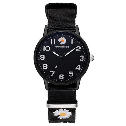 Women Bracelet Daisy Flowers Nylon Watch