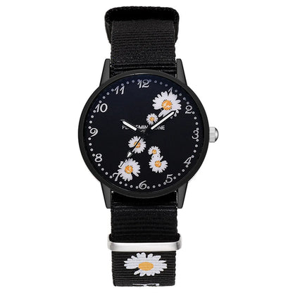 Women Bracelet Daisy Flowers Nylon Watch