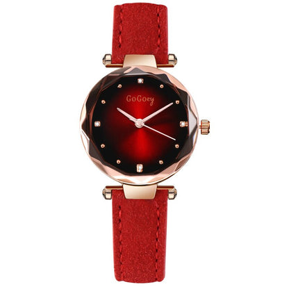 Women Watches Gogoey Top Brand Leather Ladies Watch