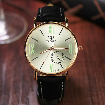 Yazole Watch Fashion Leisure Watches Business Men Luminous Roman Designer Watch