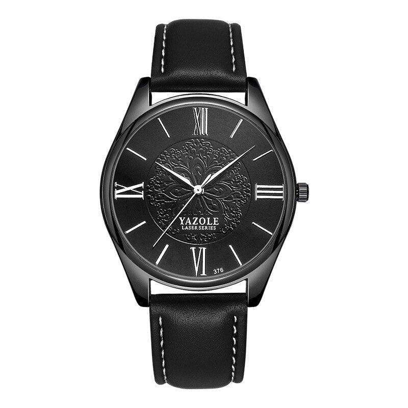 YAZOLE Top Brand Luxury Fashion Business Men's Watch Leather Clock