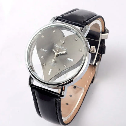 Women Leather Strap LOVE Quartz Watch