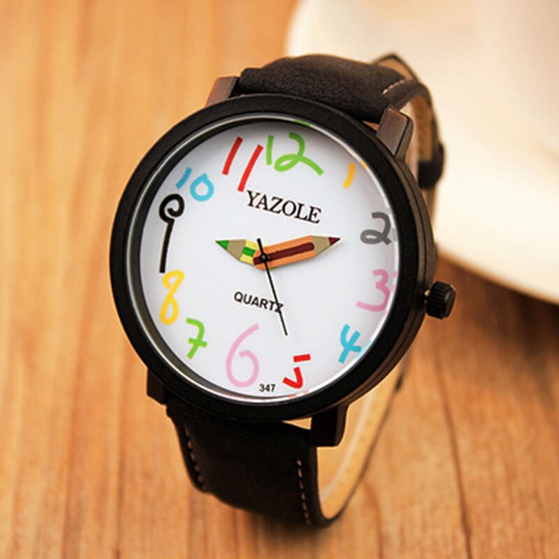 Yazole Watch Korean Version of The Big Dial Female Students Watch Couple Quartz Watches