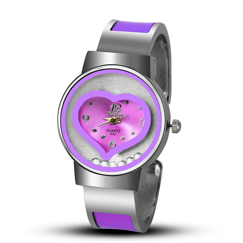 Women Stainless Steel Quartz Thin Wrist Watches