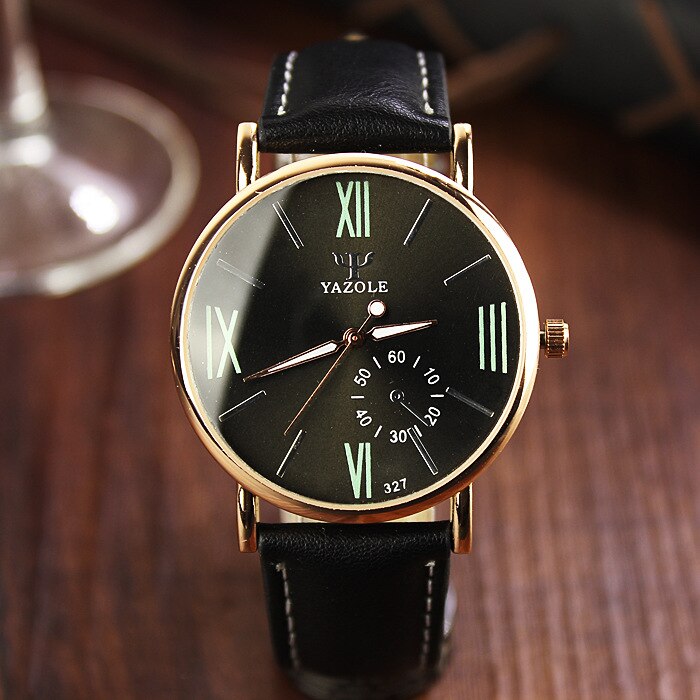 Yazole Watch Fashion Leisure Watches Business Men Luminous Roman Designer Watch