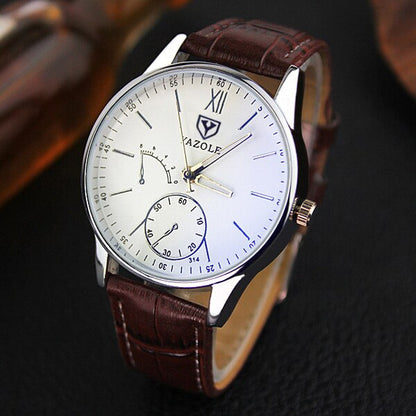 Yazole Watch Business Belt Men's Fashion Designer Quartz Watch Unique Leisure Leather Watches