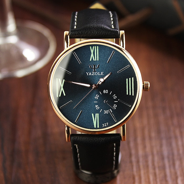 Yazole Watch Fashion Leisure Watches Business Men Luminous Roman Designer Watch