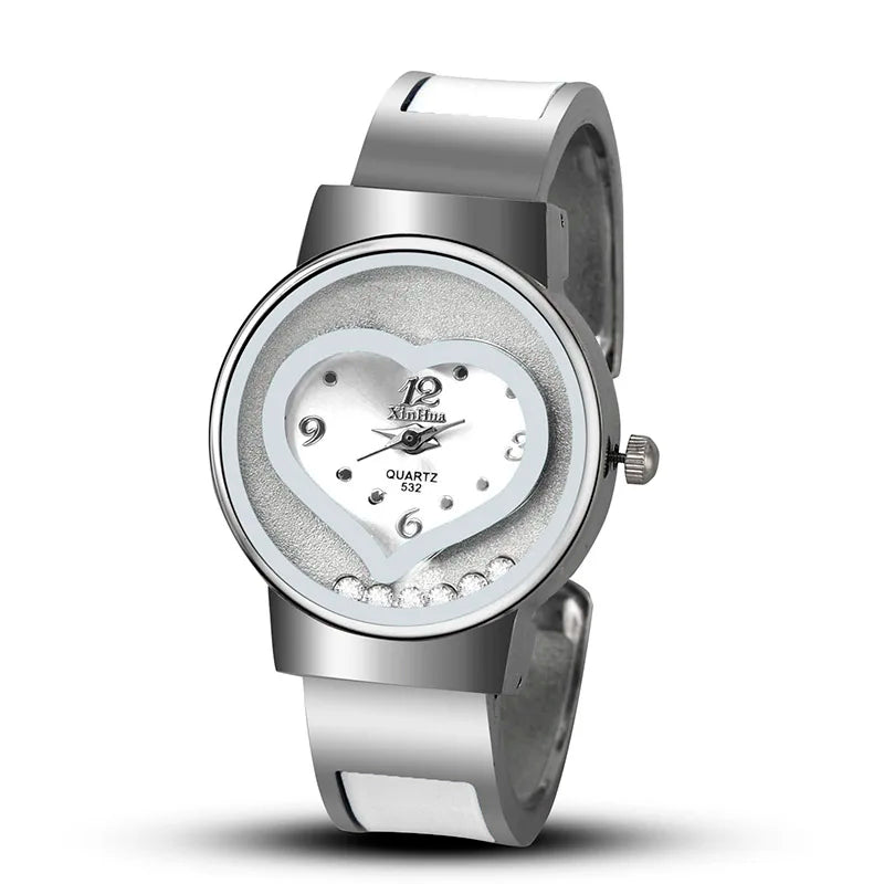 Women Stainless Steel Quartz Thin Wrist Watches