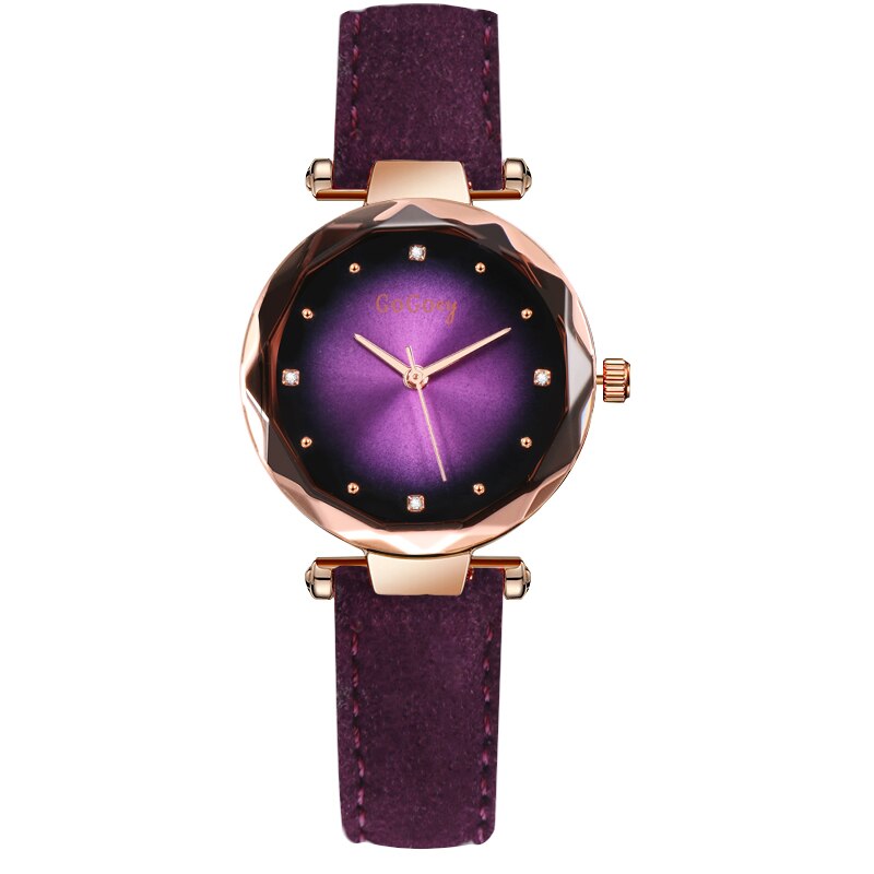 Women Watches Gogoey Top Brand Leather Ladies Watch