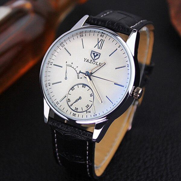 Yazole Watch Business Belt Men's Fashion Designer Quartz Watch Unique Leisure Leather Watches