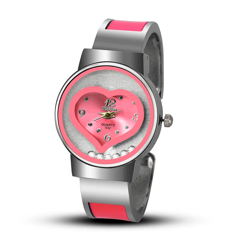 Women Stainless Steel Quartz Thin Wrist Watches