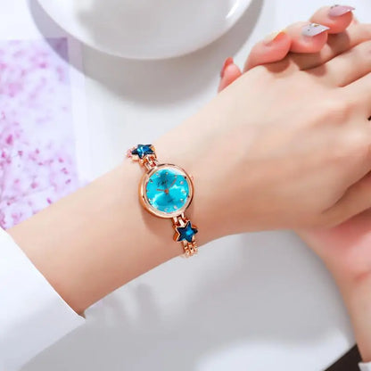 Women's Watches Star Bracelet Set Luxury Ladies Wristwatch Gift Steel Quartz Watch For Woman Rhinestone Clock New zegarek damski